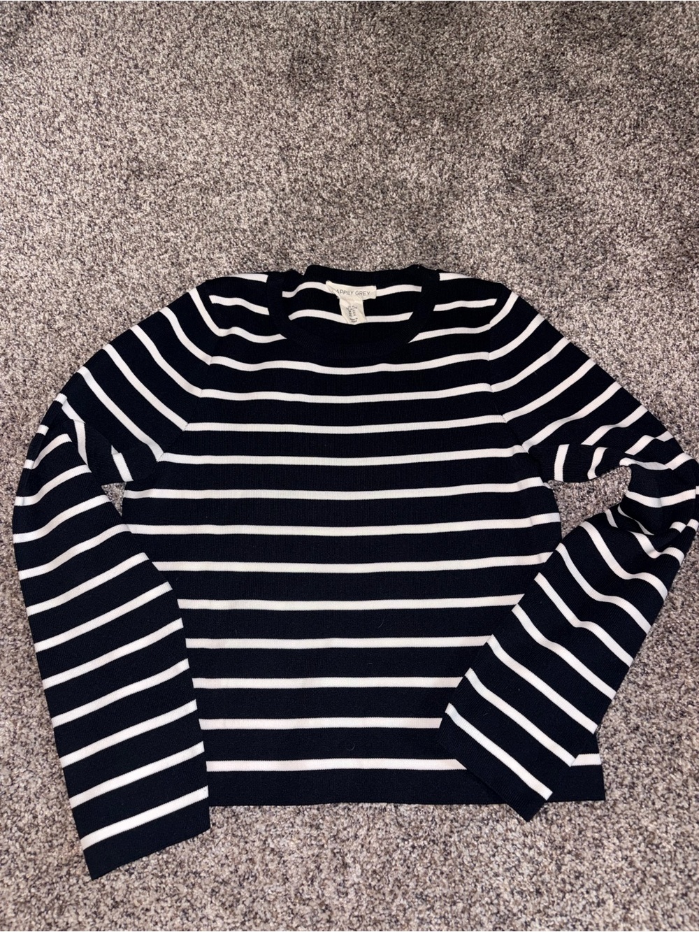 Happily Grey Stripped Shirt